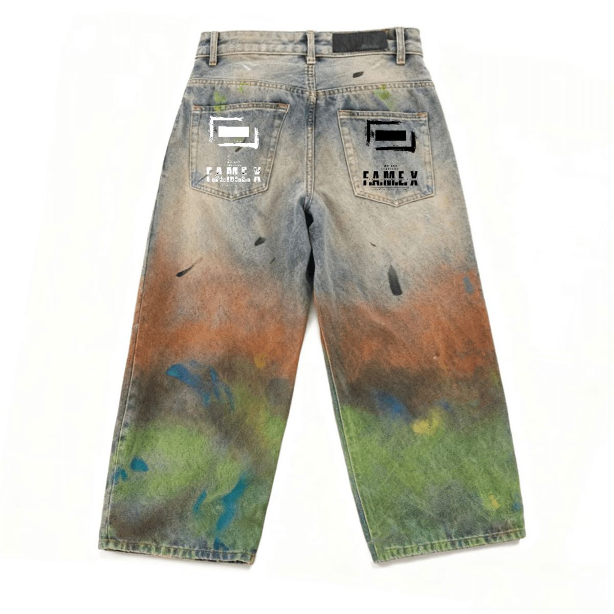 F.A.M.E. X "The Painter" TONES Wide-leg Straight Jeans