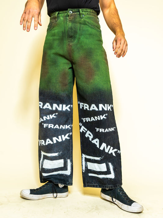 "FRANK" Limited Ed. Green/Black Fade Jeans