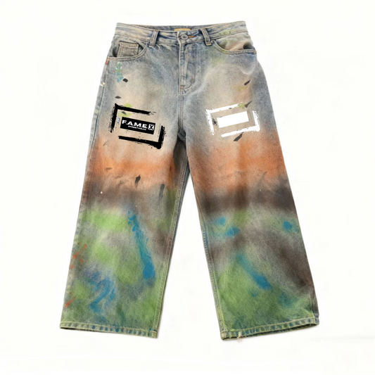 F.A.M.E. X "The Painter" TONES Wide-leg Straight Jeans